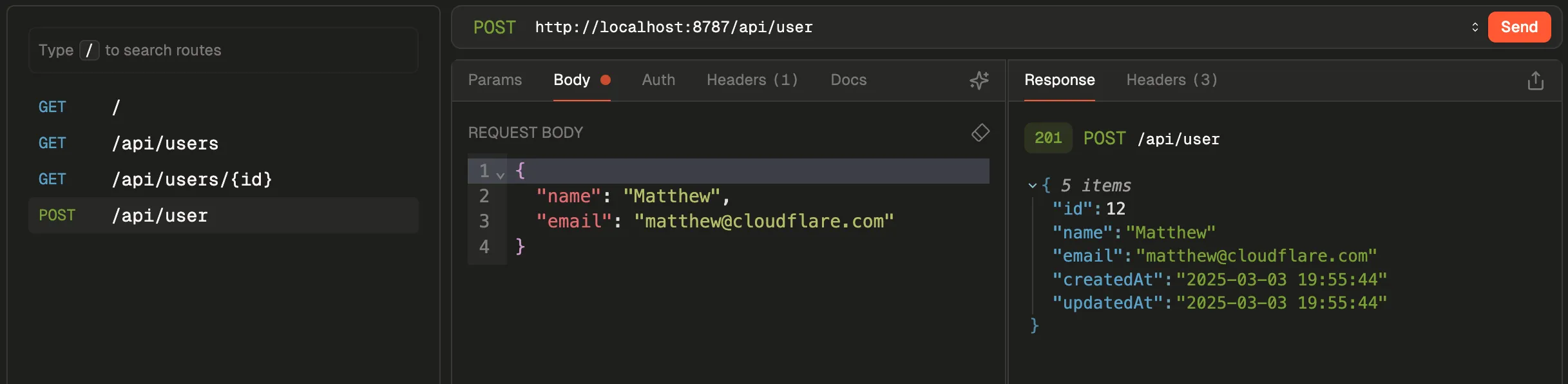 Playground: Send Requests