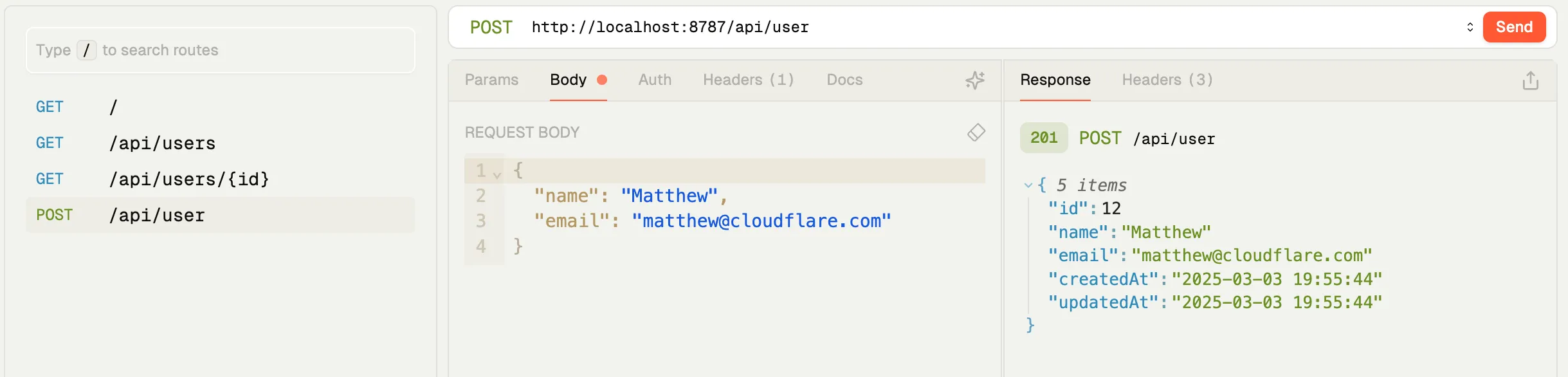 Playground: Send Requests